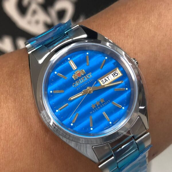 Orient 3 estrelas automático clássico 469WA3F azul