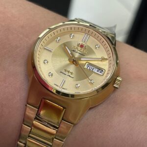 Orient 3 estrelas Automatico Feminino Clássico F49GG024L Dourado - Image 5