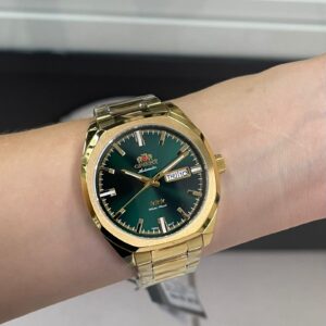 Orient Automatico Masculino Clássico NH3GG008 dourado verde - Image 5
