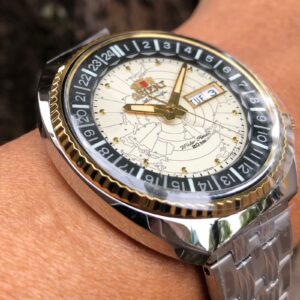 Orient King Diver World Map RAAA0E01S19B creme - Image 4