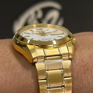 Seiko 5 clássico SNKL58B1 dourado - Image 5