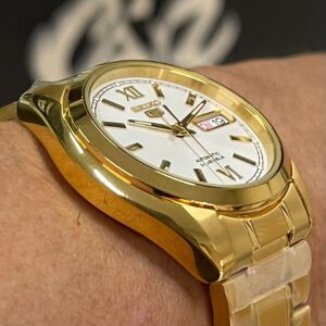 Seiko 5 clássico SNKL58B1 dourado - Image 4