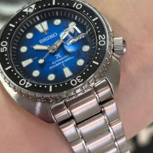 Seiko automático Prospex diver Turtle King Manta ray SRPE39K1 azul - Imagem 4