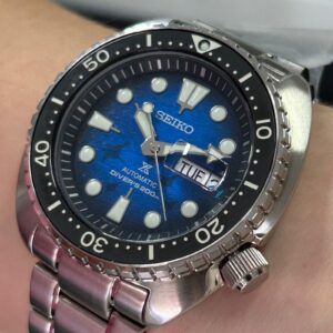 Seiko automático Prospex diver Turtle King Manta ray SRPE39K1 azul - Imagem 3