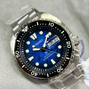 Seiko automático Prospex diver Turtle King Manta ray SRPE39K1 azul - Imagem 5