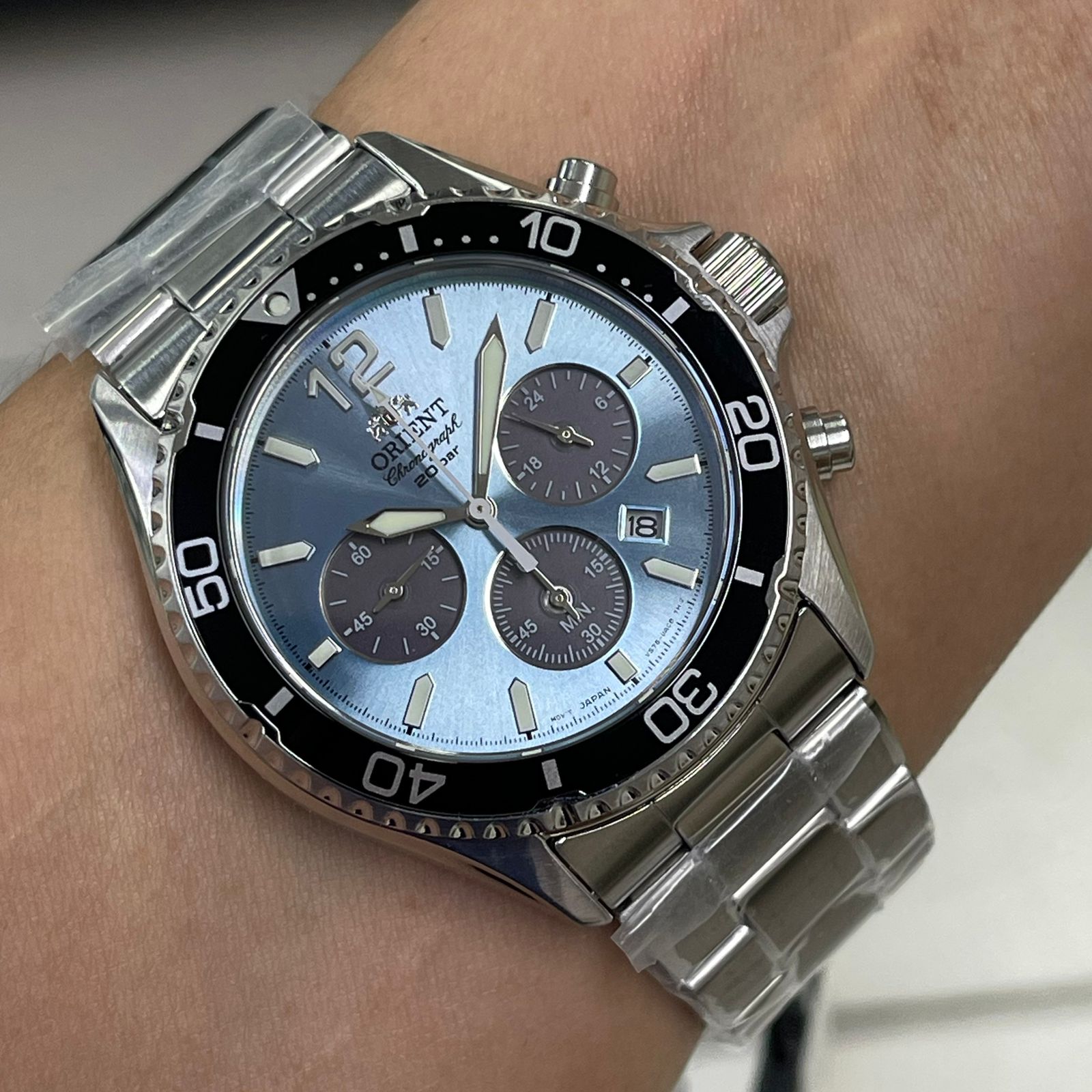 Orient Sports Solar Mako RA-TX0206R10B AZUL – Taniguchi Relógios