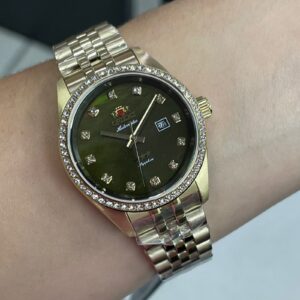 Orient 3 Estrelas Feminino aAutomatico ELEGANCE NH5GG001 Verde - Image 4