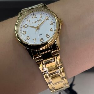 Lince Dress Feminino Analogico LRGM037L30 Dourado - Image 6