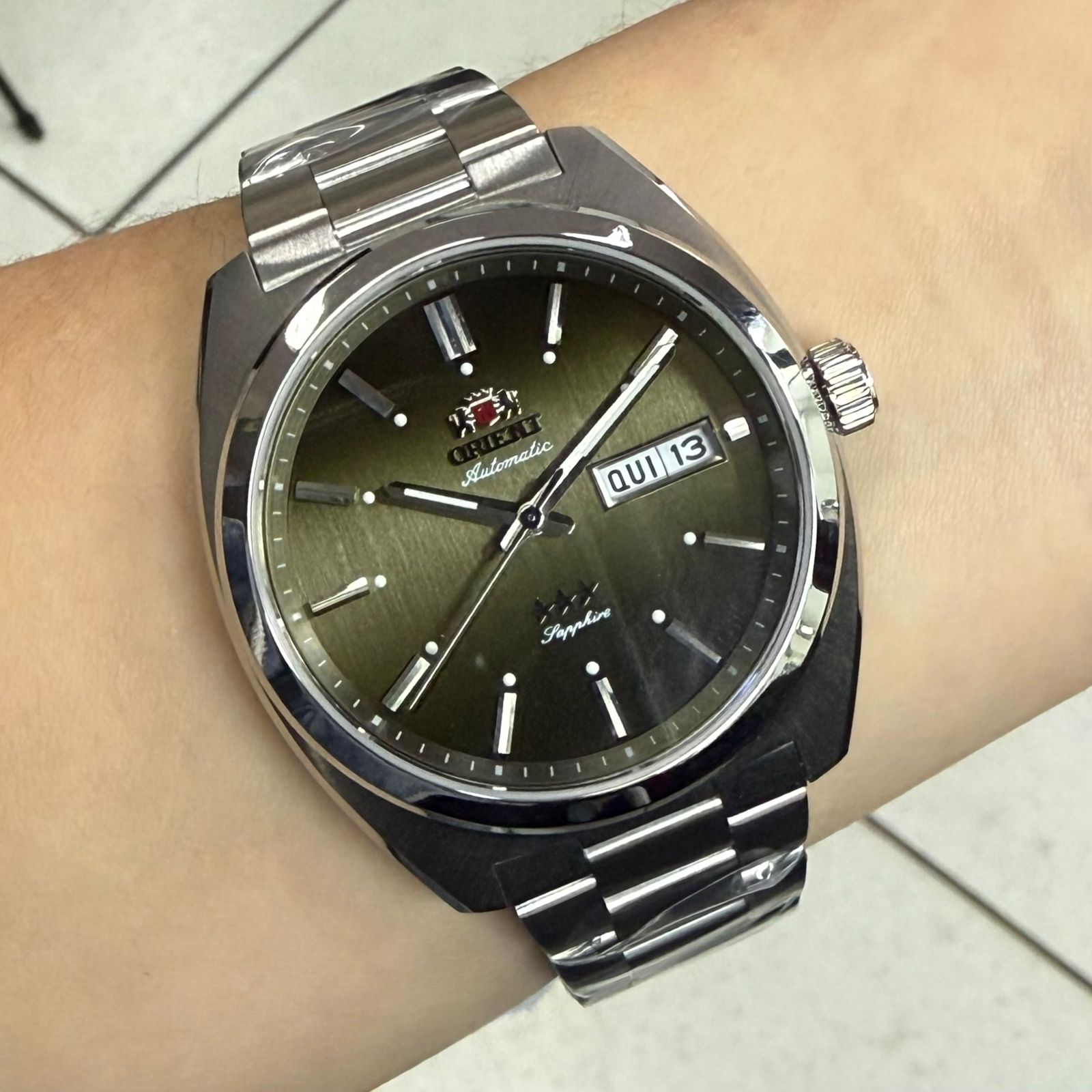 Orient Automático Heritage YN6SS001 Verde – Taniguchi Relógios