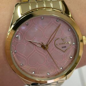 Lince Feminino Analogico Dourado LRGJ158L40 Madrepérola Rosa - Image 2