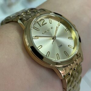 kit Relogio Lince Feminino Dourado LRGH226L32 Champanhe - Image 3