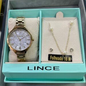 Kit Relógio Lince Feminino Analógico LRGM021L36 Dourado - Image 7