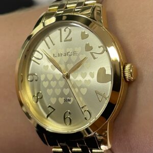 Kit Relogio Lince Feminino Dourado LRGM044L38 champanhe - Image 5