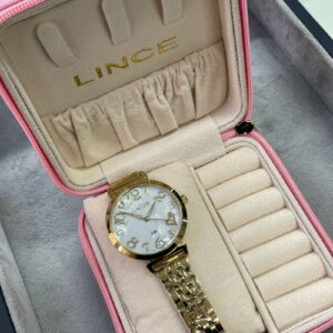 kit Relogio Lince Feminino Dourado LRGM045L34 Madreperola - Image 3