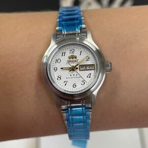 Orient 3 estrelas Automático Feminino 559WA6NH Branco Prata - Image 4