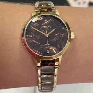 Orient Quartzo Eternal Feminino FTSS0141 Marmorizado Marrom - Image 4
