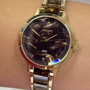 Orient Quartzo Eternal Feminino FTSS0141 Marmorizado Marrom - Image 1