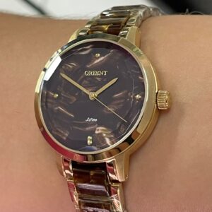 Orient Quartzo Eternal Feminino FTSS0141 Marmorizado Marrom - Image 2