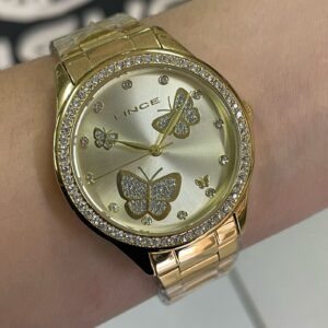 Relogio Lince Feminino Funny Dourado LRGJ145L Champanhe - Image 1