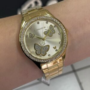 Relogio Lince Feminino Funny Dourado LRGJ145L Champanhe - Image 2