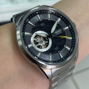 Orient Automatico Classico NH7SS003 Preto Prata - Imagem 3