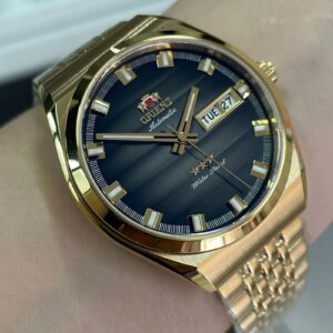 Orient Automatico 3 Estrelas Heritage YN6GG014-P Preto Dourado - Imagem 3