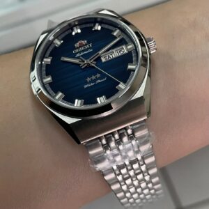 Orient Automatico 3 Estrelas Heritage YN6SS014-D Azul Prata - Imagem 5