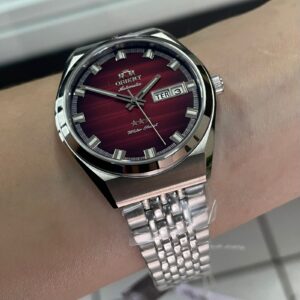 Orient Automatico 3 Estrelas Heritage YN6SS014-V Vermelho Prata - Imagem 5