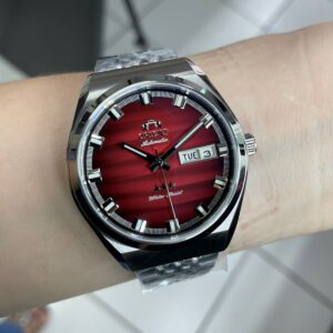 Orient Automatico 3 Estrelas Heritage YN6SS014-V Vermelho Prata - Imagem 4
