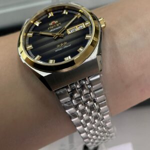 Orient Automatico 3 Estrelas Heritage YN6TT014 Preto Dourado - Imagem 4