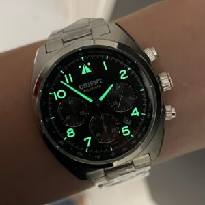 Orien Solartech Masculio Cronógrafo MBSSC297 Prata - Imagem 7