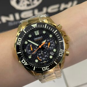 Orient Solartech Cronógrafo MGSSC057 Dourado - Imagem 1