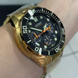 Orient Solartech Cronógrafo MGSSC057 Dourado - Imagem 3