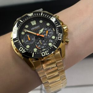 Orient Solartech Cronógrafo MGSSC057 Dourado - Imagem 4