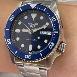 Seiko Automatico 5 Sports 38 mm SRPL77B1 Azul Prata - Imagem 2