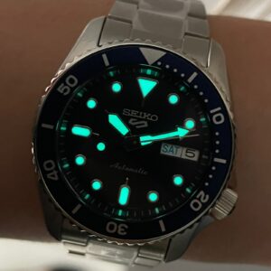 Seiko Automatico 5 Sports 38 mm SRPL77B1 Azul Prata - Imagem 6