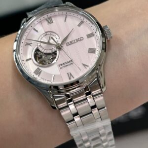 Seiko Presagem Japanese Garden SSA465 Rosa Prata - Imagem 4