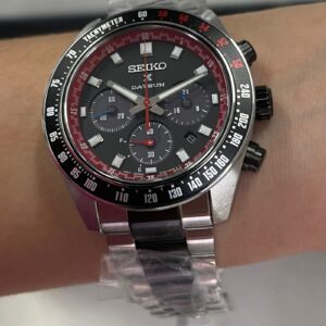Seiko Solar Prospex cronógrafo SPEEDTIMER SSC957P1 Preto Prata - Imagem 4