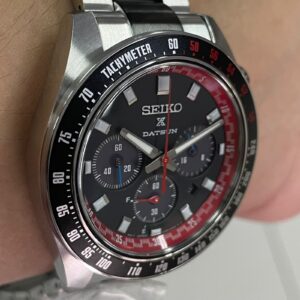 Seiko Solar Prospex cronógrafo SPEEDTIMER SSC957P1 Preto Prata - Imagem 3