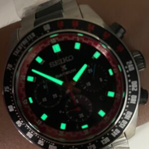 Seiko Solar Prospex cronógrafo SPEEDTIMER SSC957P1 Preto Prata - Imagem 6
