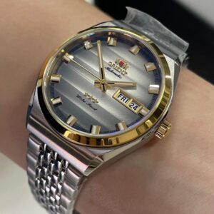 Orient Automatico 3 Estrelas Heritage YN6TT014 Prata Dourado - Imagem 3