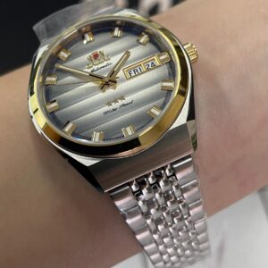 Orient Automatico 3 Estrelas Heritage YN6TT014 Prata Dourado - Imagem 4