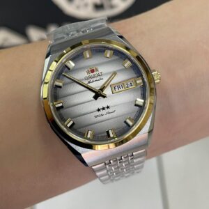 Orient Automatico 3 Estrelas Heritage YN6TT014 Prata Dourado - Imagem 5