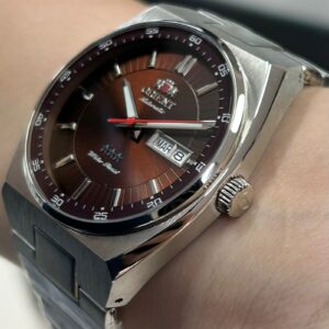 Orient Automático Três Estrelas 469SS087NH Marrom Prata - Imagem 3