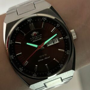 Orient Automático Três Estrelas 469SS087NH Marrom Prata - Imagem 6