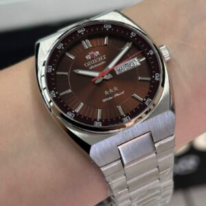 Orient Automático Três Estrelas 469SS087NH Marrom Prata - Imagem 4