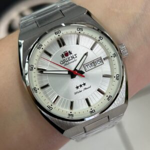 Orient Automático Três Estrelas 469SS087NH Branco Prata - Imagem 5