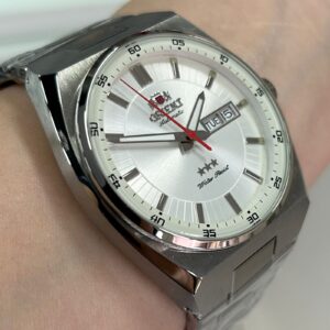 Orient Automático Três Estrelas 469SS087NH Branco Prata - Imagem 3