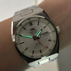 Orient Automático Três Estrelas 469SS087NH Branco Prata - Imagem 6
