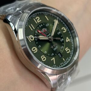 Orient Automatico GMT NH3SS017-E  Verde Prata - Imagem 3